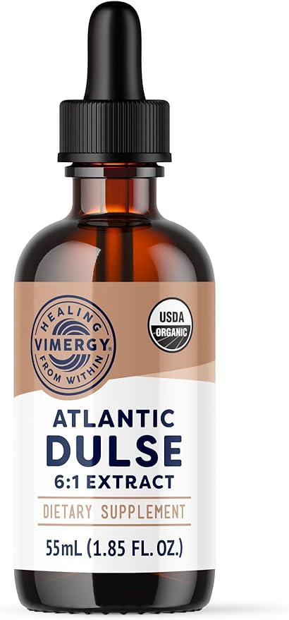 Vimergy Atlantic Dulse Liquid – Antioxidant Support* – Promotes Free Radical Protection* – Organic, Vegan, Gluten-Free – 55 Servings (55 mL)