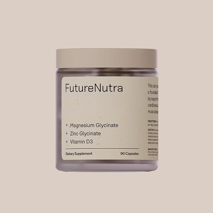 Magnesium Glycinate, Zinc Glycinate & Vitamin D3 - Triple Action for Immune, Muscle, and Bone Health, High Absorption Formula, 90 Count (Pack of 1)