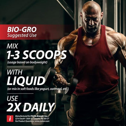 iSatori BIO-GRO Protein Synthesis Amplifier, for Muscle Recovery & Growth, Enhanced Stimulant Free Pre-Workout & Colostrum Supplement with Bio-Active Peptides- Chocolate Ice Cream (60 Servings)