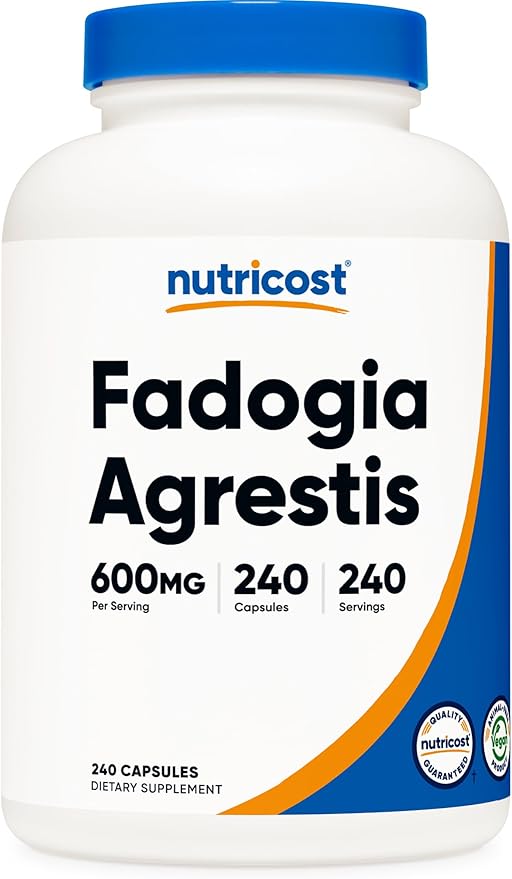 Nutricost Fadogia Agrestis (240 Capsules | 600 mg Per Serving) - Potent 10:1 Extract, Gluten Free, GMO Free Supplement