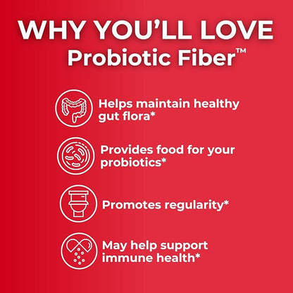 Health Plus Probiotic Fiber - Dietary Supplement, Detox, 30 Capsules, 30 Servings