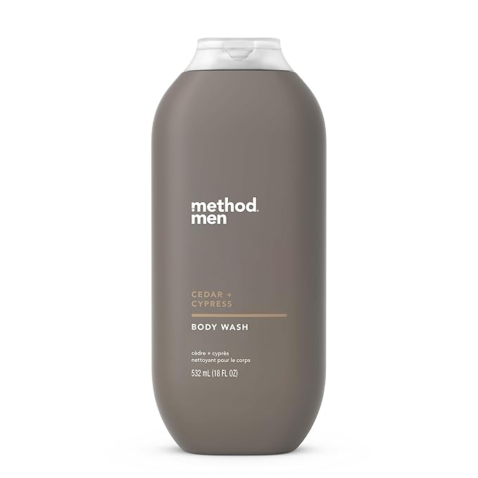 Method Men Body Wash, Cedar + Cypress, Paraben and Phthalate Free, 18 FL Oz (Pack of 3)