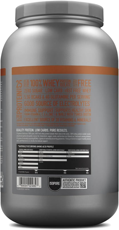Isopure Protein Powder, Low Carb Whey Isolate with Vitamin C & Zinc for Immune Support, 25g Protein, Keto Friendly, Chocolate Peanut Butter, 40 Servings, 3 Pounds (Packaging May Vary)