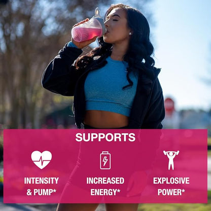 Honey Badger Pre Workout Powder, Keto Vegan Preworkout for Men & Women, Beta Alanine & Caffeine, Sugar Free Natural Energy Supplement, Wild Berry, 30 Servings