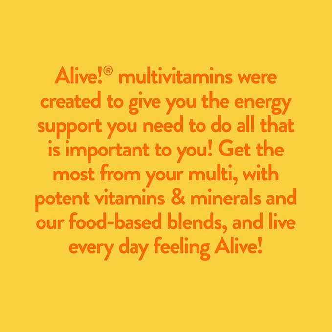 Nature's Way Alive! Adult Ultra Multivitamin, Promotes Energy Metabolism, Heart & Muscle Function*, with B-Vitamins Including Methylated B12, Gluten Free, 60 Tablets (Packaging May Vary)