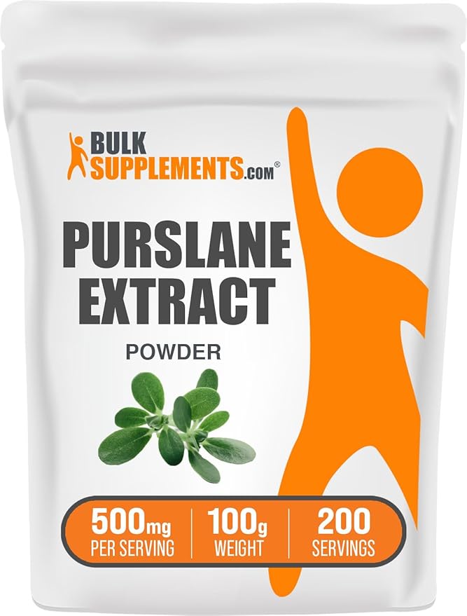 BulkSupplements.com Purslane Extract Powder - Portulaca Oleracea Extract, Purslane Supplements - from Purslane Herb, Gluten Free, 500mg per Serving, 100g (3.5 oz) (Pack of 1)