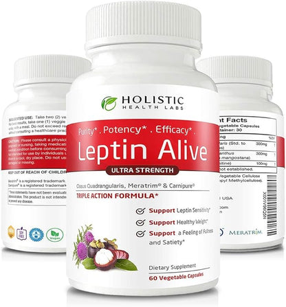 Maximum Leptin Weight Management for Women, Extra Strength - MeraTrim, Carnipure and Cissus Quadrangularis Natural Metabolism Support and Cravings Management. 60 Veggie Capsules