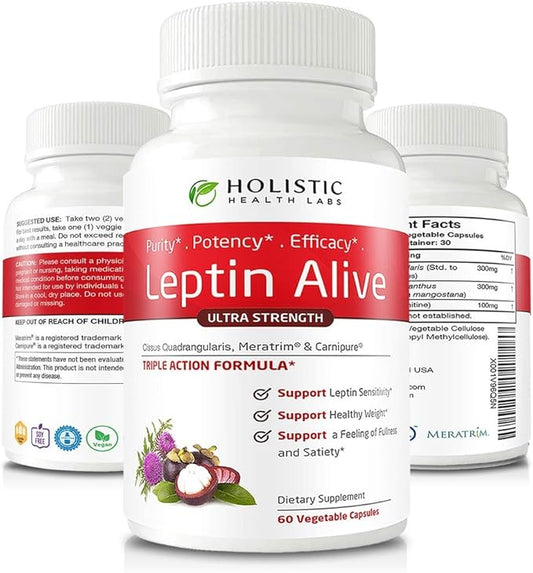 Maximum Leptin Weight Management for Women, Extra Strength - MeraTrim, Carnipure and Cissus Quadrangularis Natural Metabolism Support and Cravings Management. 60 Veggie Capsules