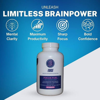 Elevate Young Athletes' Brilliance with Focus Fuel: Natural Focus and Performance Supplement for Kids | Enhance Concentration, Clarity, and Performance for Youth Athletes