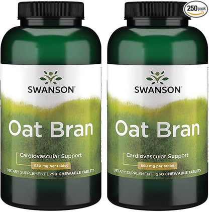 Swanson Premium Brand Oat Bran 850 Milligrams 250 Chwbls (2 Pack)