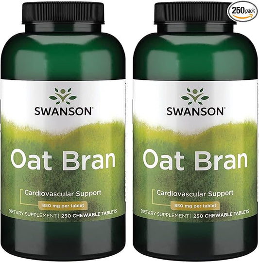 Swanson Premium Brand Oat Bran 850 Milligrams 250 Chwbls (2 Pack)