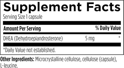 Designs for Health DHEA 5mg - DHEA Supplement for Men + Women - Supplement to Help Support Healthy Aging, Muscle Integrity, Energy + Hormonal Synthesis - Non-GMO (180 Capsules)