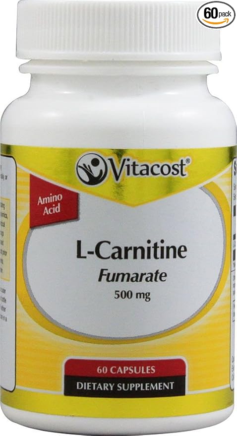 Vitacost L-Carnitine Fumarate - 500 mg - 60 Capsules
