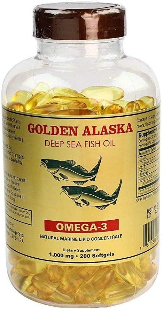 Omega 3 Alaska Deep Sea Fish Oil 1000mg 200 Softgels