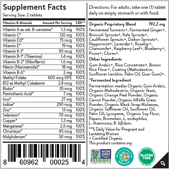 Movita Prenatal Multivitamin – Organic Fermented Whole Foods for Healthy Pregnancy, Fetal Development & Postnatal Support – Vegan, Gluten-Free, Non-GMO, 30-Day Supply (Eco-Friendly Refill Pouch)