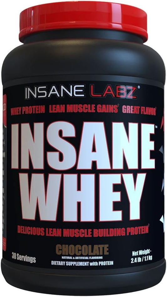 Insane Labz Insane Whey,100% Muscle Building Whey Protein, BCAA Amino Profile, Mass Gainer, Meal Replacement (Chocolate, 30 Servings)
