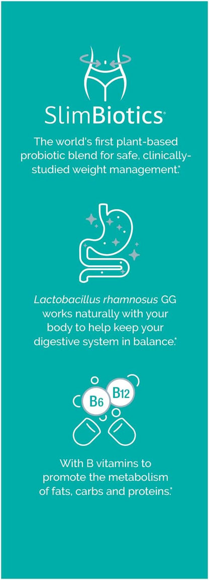 Estroven SlimBiotics, Weight Management Menopause Supplements for Women, 30 Capsules, B Vitamins to Support Metabolic Health, Probiotics for Digestive Health to Provide Gas & Bloating Relief