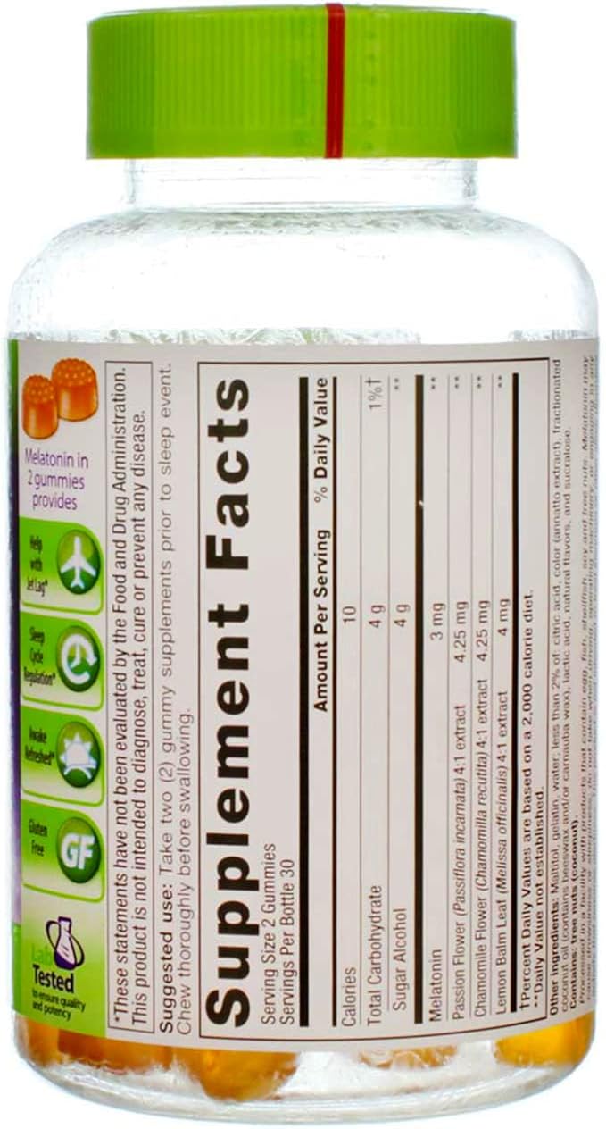 Vitafusion Sleep Well Melatonin Gummies Sugar Free, 60 Each (3 Pack)