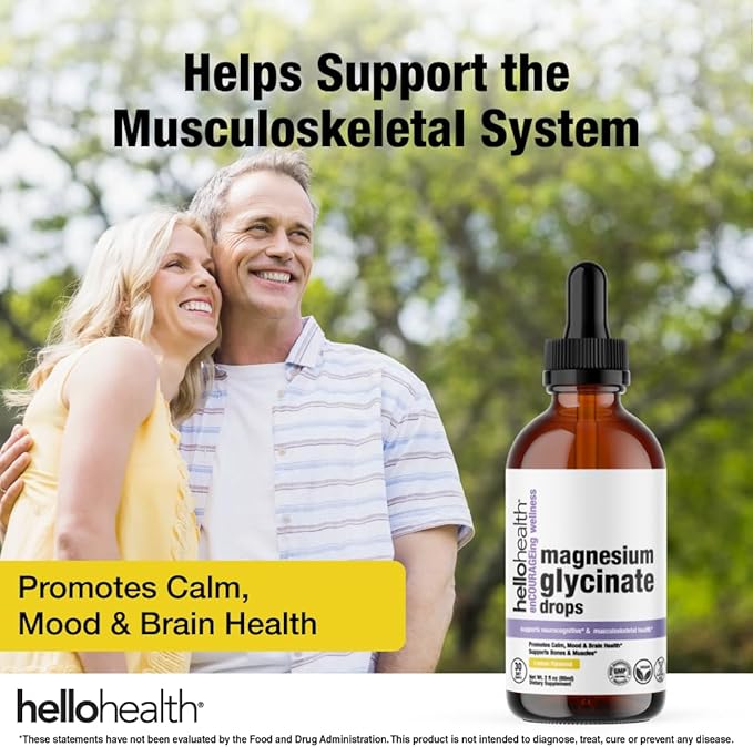 Magnesium Glycinate Liquid Magnesium Supplement Women, Men & Kids – Magnesium Bisglycinate 100 mg for Natural Calm, Muscle Recovery & Joint Support – Magnesium Liquid Vitamins (30 Days) – Lemon Flavor