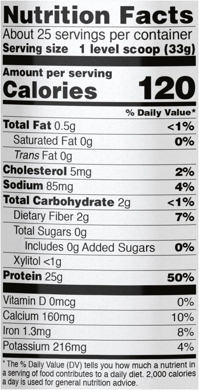 NOW Foods Sports Nutrition, Whey Protein Isolate, 25 g With BCAAs, Creamy Chocolate Powder, 1.8-Pound