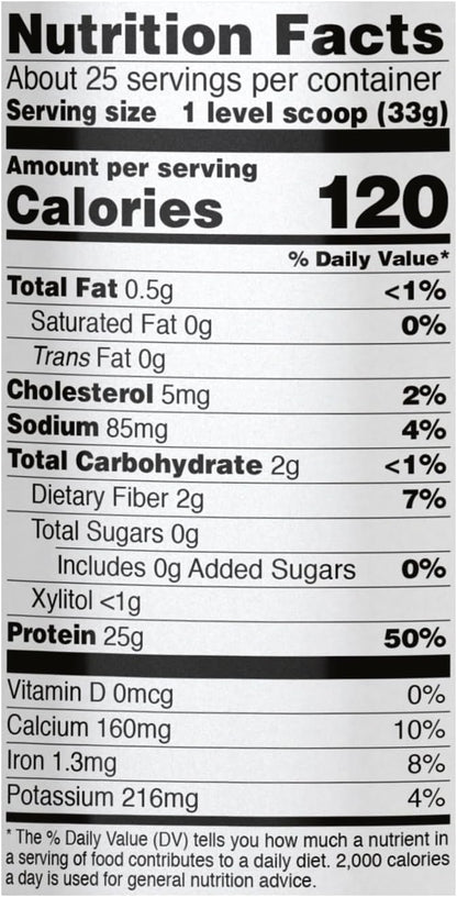 NOW Foods Sports Nutrition, Whey Protein Isolate, 25 g With BCAAs, Creamy Chocolate Powder, 1.8-Pound