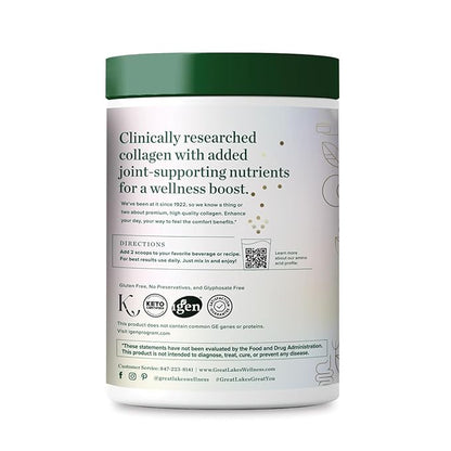 Great Lakes Wellness Movement Boost Advanced Collagen Peptides - MSM, Hyaluronic Acid, Vitamin C - Joint Mobility & Comfort - Caramel Flavor - Non-GMO, Keto, Kosher - 8 oz - Packaging May Vary