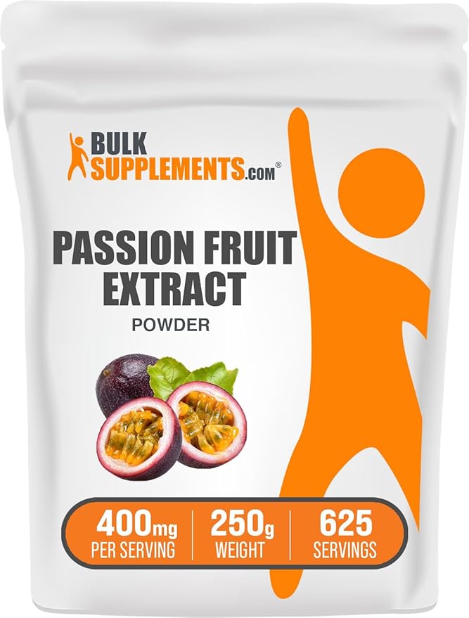 BulkSupplements.com Passion Fruit Extract Powder - Passion Fruit Supplement, Passion Fruit Powder - Gluten Free & No Added Sugar, 400mg per Serving, 250g (8.8 oz) (Pack of 1)