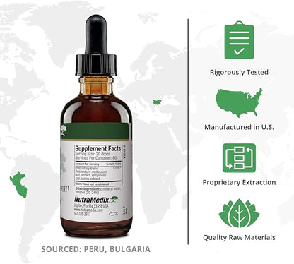 NutraMedix Burbur-Pinella Brain Health Supplements for Adults - Combat Brain Fog & Promote Nerve Support - Aid A Healthy Full Body Detox Cleanse - Bioavailable Liquid Format (2 oz / 60 ml)