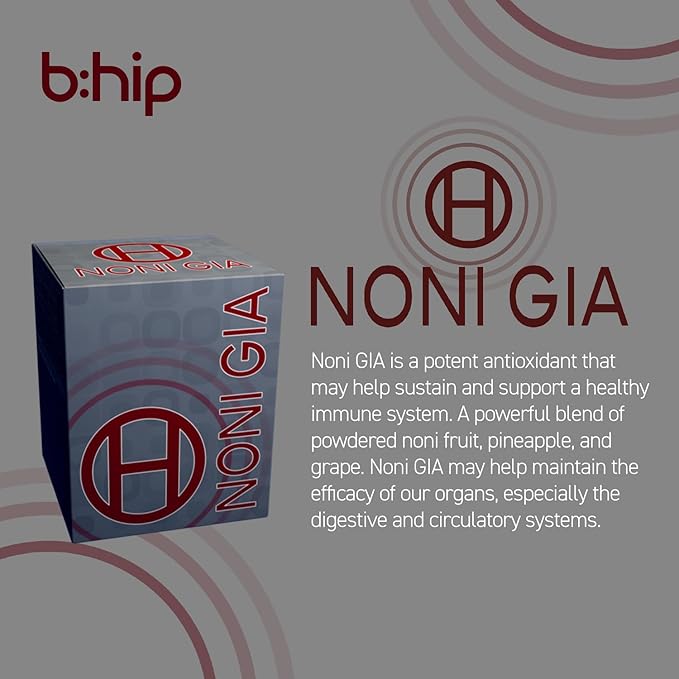 Noni Gia Support Immune System & Digestion. Maintain Healthy Organ Health & Cardiovascular System. Contains Vitamins & Minerals. Organic, Caffeine, Gluten & Lactose-Free. 30 Servings