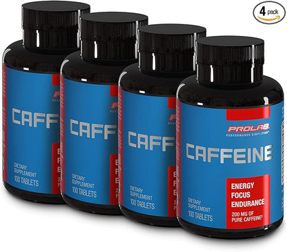 ProLab Caffeine Tablets 100 Count (Pack of 4)