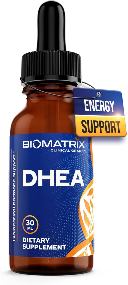 BioMatrix DHEA Liquid Hormone Supplement for Adrenal, Brain, Heart, Bone | Micronized and Liquified for Maximum Absorption, Precision Dosing, Efficacy DHEA (30 ML, 1200mg Total)