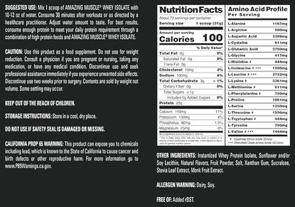 Whey Protein Isolate Powder | 25 Grams Protein Per Serving | 100% Whey Isolate | Zero Fat | Made in USA (5 Lb, Strawberry)