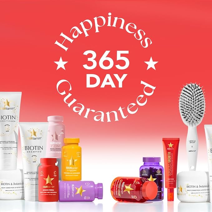 HAIRtamin Vegan Hair Vitamins for Faster Growth | All Natural Biotin Capsules to Support Healthy Hair, Skin and Nails | May Reduce Loss & Thinning | 30 Capsules (1)