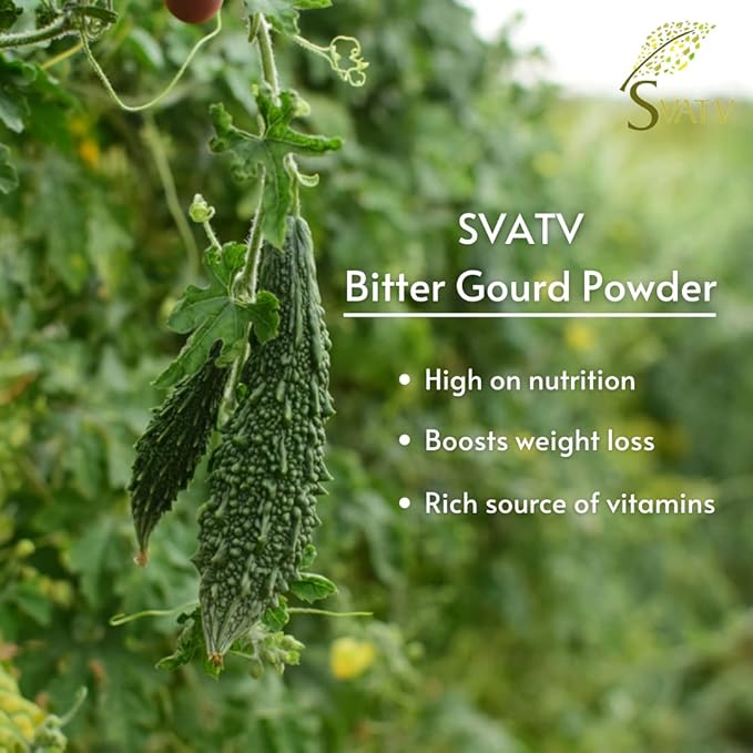 SVATV Karela Powder | Bitter Melon | Momordica Charantia | Good for Skin | Non GMO- 227 Gram, Half Pound, 8 Ounce