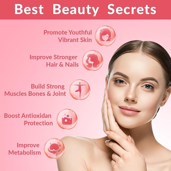 Sugar Free Collagen Gummies for Women, 2000mg Protein Type I,II,III,V,X with 5000mcg Biotin Vitamin C D B12, Hydrolyzed Collagen Peptides Gummies for Immune Digestion Skin Hair Nails Energy Bone Joint