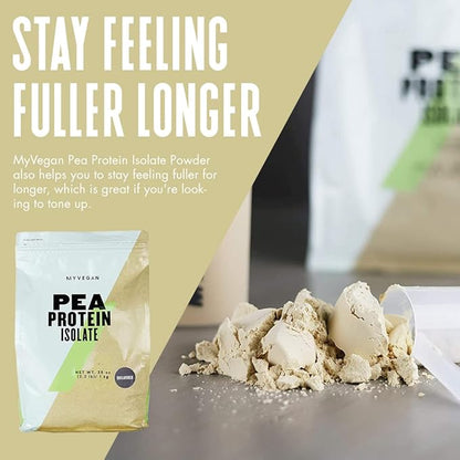 Myprotein® - MYVEGAN Pea Protein Isolate Powder - Natural Plant Based Protein Powder - Gluten Free, Sugar Free, Vegan Fitness Nutrition - Recovery w/Amino Acids - Unflavored, 2.2 Lb (40 Servings)