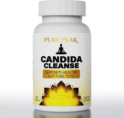 Candida Cleanse with Natural Herbs and Probiotics, Oregano Leaf, Wormwood, Black Walnut, Caprylic Acid