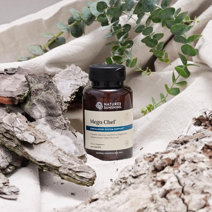 Nature's Sunshine Mega-Chel, 120 Tablets, Complete Vitamin with Powerful Antioxidants, Herbs, Vitamins, Minerals, and Amino Acids That Support The Circulatory System