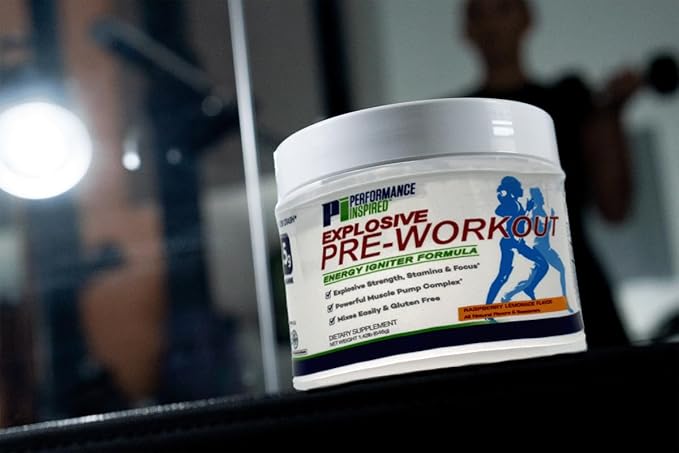Performance Inspired Nutrition Pre-Workout Powder - All Natural - G-Free & Vegan Formula - Contains Citrulline - Nitrosigine - Green Tea - Arginine - Beta Alanine - Raspberry Lemonade - 23.84 Ounce