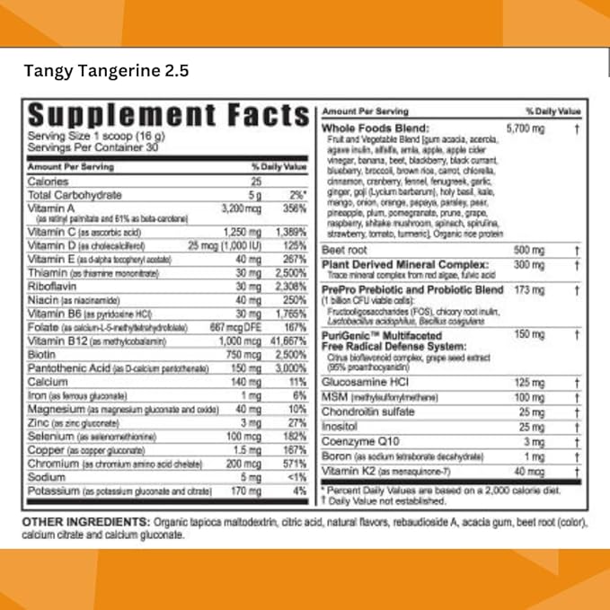 Healthy Body Start Pak 2.5 | Complete All-in-One Organic Nutrition | 60+ Minerals, 16 Vitamins, 12 Amino Acids, 6 Essential Fatty Acids | Whole Foods, Pre/Probiotics + Joint Support | 30 Day Supply