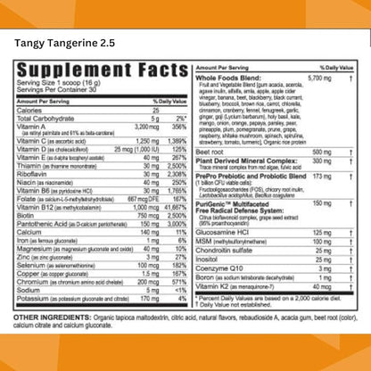 Healthy Body Start Pak 2.5 | Complete All-in-One Organic Nutrition | 60+ Minerals, 16 Vitamins, 12 Amino Acids, 6 Essential Fatty Acids | Whole Foods, Pre/Probiotics + Joint Support | 30 Day Supply