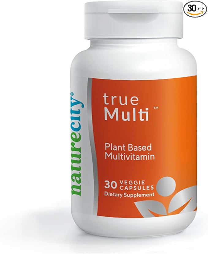 TrueMulti Plant Based Daily Adult Multivitamins (30 Veggie Capsules) One a Day Vitamins - Daily Vitamin for Men and Women - Soy Free, Non-GMO, Gluten Free