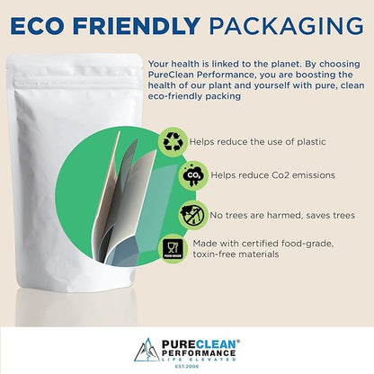 PureClean Protein 25G Organic Grass Fed Beef Bone Broth Protein from Swedish Cattle - Paleo & Keto-Friendly, Gluten-Free, Sugar-Free, Dairy-Free - Enhanced with Collagen Peptides - (615 Grams) Vanilla