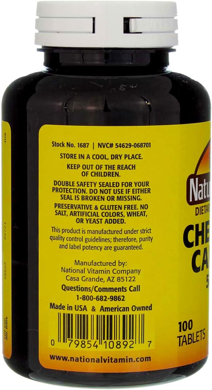 Nature's Blend Calcium Chewable Bavarian Cream 500 mg 100 Tabs