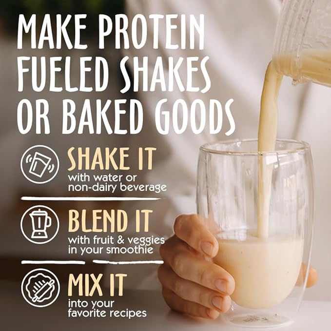 Pea Protein Powder, Vanilla Vegan Protein Powder, 100% Plant Based Protein Powder, No Artificial Sweeteners, Non-GMO, Gluten Free & Soy Free, 2 LB Protein Powder No Bloating