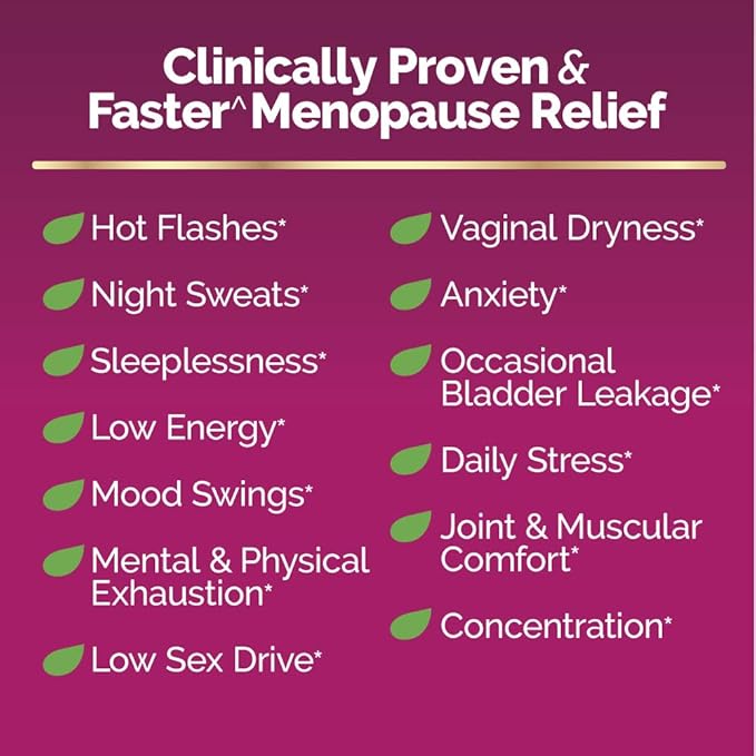 Estroven Complete Multi-Symptom Menopause Supplement for Women, Clinically Proven Ingredient Provide Menopause Relief & Night Sweats & Hot Flash Relief, Drug-Free & Non-GMO, 2 Month Supply (Pack of 2)