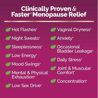 Estroven Complete Multi-Symptom Menopause Supplement for Women, Clinically Proven Ingredient Provide Menopause Relief & Night Sweats & Hot Flash Relief, Drug-Free & Non-GMO, 2 Month Supply (Pack of 2)