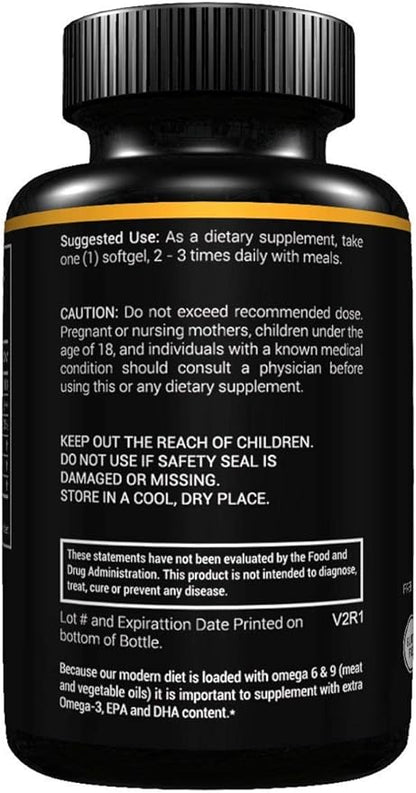 Stellar Labs Omega-3 Fish Oil Supplement - 60 CT LowFODMAP Certified