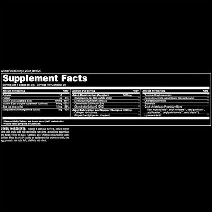 Animal Flex Powder - Joint Support Supplement for Pain Relief, Repair and Restore Muscles with Turmeric, Glucosamine, Chondroitin, MSM, Collagen and Boswellia, Great Tasting Orange Flavor, 30 Scoops