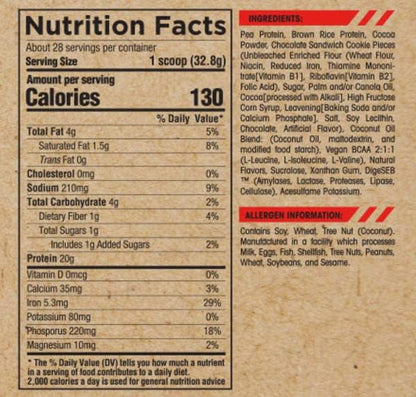 Arms Race Nutrition Vegan Gourmet Plant-Based Protein Blend - 32 oz. (2 lbs) (Chocolate Brownie)